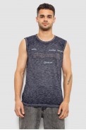 Майка мужская с принтом, цвет синий, 244R1230 - фото № 0