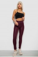 Лосини жіночі однотонні, колір темно-сливовий, 214R155-1 - фото № 1
