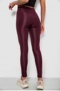 Лосини жіночі однотонні, колір темно-сливовий, 214R155-1 - фото № 3