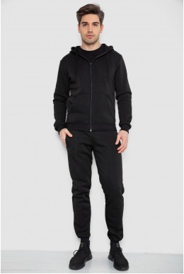 Спорт костюм чоловічий на флісі  -уцінка, колір чорний, 129R7630-U-1