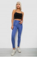 Лосини жіночі однотонні, колір джинс, 214R155-1 - фото № 1