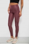 Лосини жіночі однотонні, колір сливовий, 214R155-1 - фото № 2