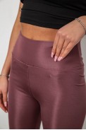 Лосини жіночі однотонні, колір сливовий, 214R155-1 - фото № 4