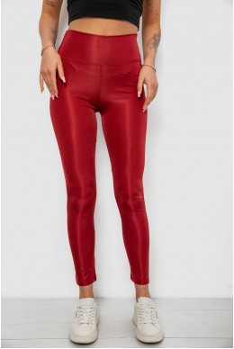Лосины женские однотонные, цвет бордовый, 214R155-1