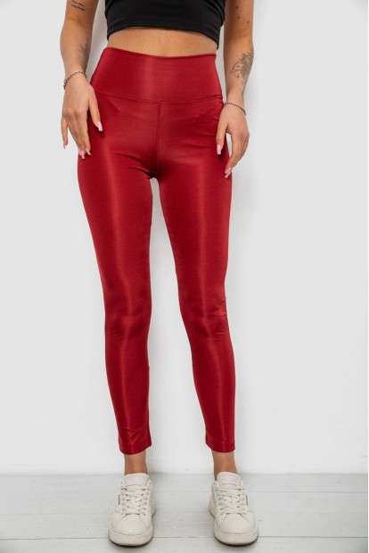 Лосины женские однотонные, цвет бордовый, 214R155-1