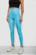 Лосини жіночі однотонні, колір блакитний, 214R155-1 оптом - фото № 2