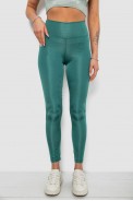 Лосини жіночі однотонні, колір зелений, 214R155-1 - фото № 0