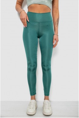 Лосины женские однотонные, цвет зеленый, 214R155-1