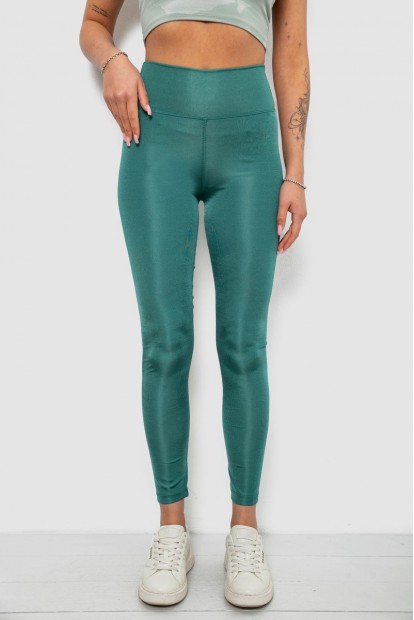 Лосины женские однотонные, цвет зеленый, 214R155-1