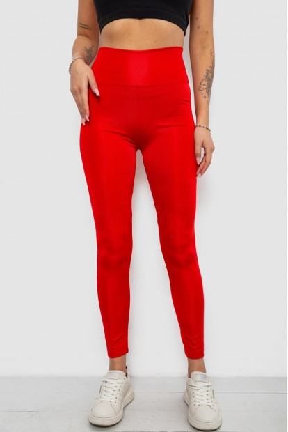 Лосини жіночі однотонні, колір червоний, 214R155-1