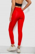 Лосини жіночі однотонні, колір червоний, 214R155-1 - фото № 3