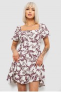 Платье женское с принтом софт, цвет молочный, 257R811-3 - фото № 0
