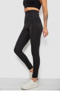 Лосини жіночі однотонні, колір чорний, 214R155 оптом - фото № 2