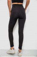 Лосини жіночі однотонні, колір чорний, 214R155 оптом - фото № 3