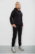 Спортивный костюм женский на флисе, цвет черный, 257R88 - фото № 2
