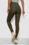 Лосини жіночі однотонні, колір хакі, 214R155 - фото № 3