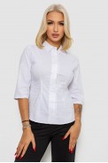 Блуза классическая  -уценка, цвет белый, 230R08-1-U-14 - фото № 0
