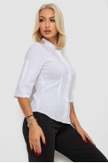 Блуза классическая  -уценка, цвет белый, 230R08-1-U-14 - фото № 2