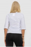 Блуза классическая  -уценка, цвет белый, 230R08-1-U-14 - фото № 3