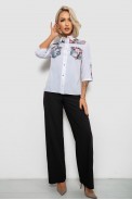 Рубашка классическая с принтом, цвет белый, 230R7212 - фото № 1
