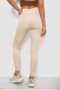 Лосины женские однотонные, цвет бежевый, 214R155 оптом - фото № 3