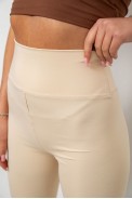 Лосины женские однотонные, цвет бежевый, 214R155 оптом - фото № 4