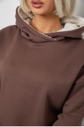 Спортивный костюм женский на флисе, цвет коричневый, 257R88 - фото № 4