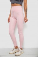 Лосини жіночі однотонні, колір рожевий, 214R155 - фото № 2