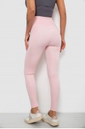Лосини жіночі однотонні, колір рожевий, 214R155 - фото № 3