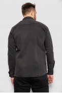 Рубашка мужская джинсовая однотонная стрейч, цвет серый, 214R16385 - фото № 3
