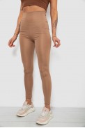 Лосини жіночі однотонні, колір мокко, 214R155 - фото № 2