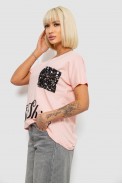 Футболка женская с принтом, цвет персиковый, 244R2057 - фото № 2