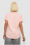 Футболка женская с принтом, цвет персиковый, 244R2057 - фото № 3