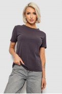 Футболка женская однотонная, цвет темно-серый, 204R3333 - фото № 0
