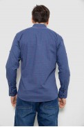 Сорочка чоловіча в клітку з принтом, колір джинс, 186RM04 - фото № 3