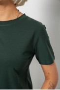 Футболка женская однотонная, цвет темно-зеленый, 204R3333 - фото № 4