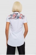 Рубашка классическая с принтом, цвет белый, 230R7211-2 - фото № 3