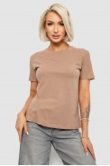 Футболка женская однотонная, цвет бежевый, 204R3333 - фото № 0