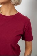 Футболка женская однотонная, цвет бордовый, 204R3333 - фото № 4