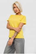 Футболка женская однотонная, цвет горчичный, 204R3333 - фото № 2