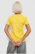 Футболка женская однотонная, цвет горчичный, 204R3333 - фото № 3