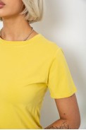 Футболка женская однотонная, цвет горчичный, 204R3333 - фото № 4