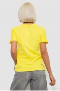 Футболка женская однотонная, цвет желтый, 204R3333 - фото № 3