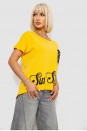 Футболка женская с принтом, цвет желтый, 244R2057 - фото № 2