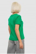 Футболка женская однотонная, цвет зеленый, 204R3333 - фото № 3