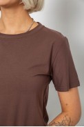 Футболка женская однотонная, цвет коричневый, 204R3333 - фото № 4