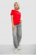 Футболка женская однотонная, цвет красный, 204R3333 - фото № 1