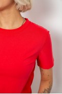 Футболка женская однотонная, цвет красный, 204R3333 - фото № 4