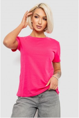 Футболка женская однотонная, цвет розовый, 204R3333