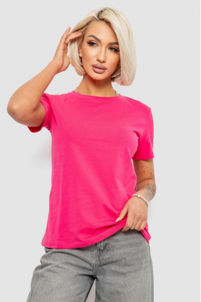Футболка женская однотонная, цвет розовый, 204R3333